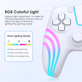 Bluetooth Wireless Controller Dual Vibration Gamepad Gaming Console Controller for PS4 Controller Joystick Luminous Handle