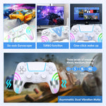 Bluetooth Wireless Controller Dual Vibration Gamepad Gaming Console Controller for PS4 Controller Joystick Luminous Handle