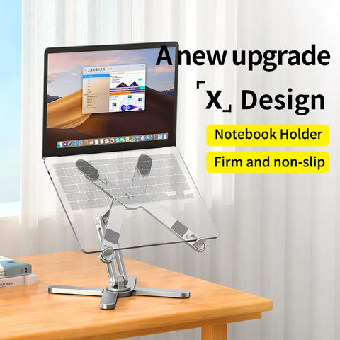 Laptop Stand 360°Rotating Portable Notebook Bracket Heat Dissipation Folding Aluminum Holder Suitable for Macbook Air Pro