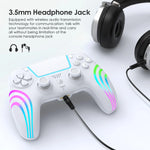 Bluetooth Wireless Controller Dual Vibration Gamepad Gaming Console Controller for PS4 Controller Joystick Luminous Handle