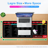 Office Shortcuts Mouse Pad Large Extended for AutoCAD