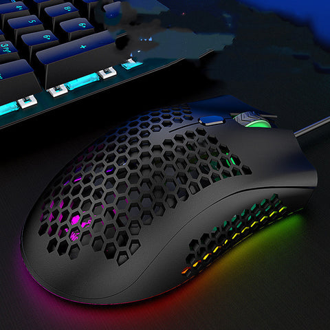 Wired Mouse Game FPS Gaming Light Hole Mouse