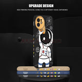 Cute Astronaut Phone Case For iPhone - Black FQ